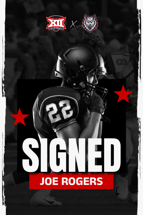 Black Professional Sports Signing Announcement Poster Template ...