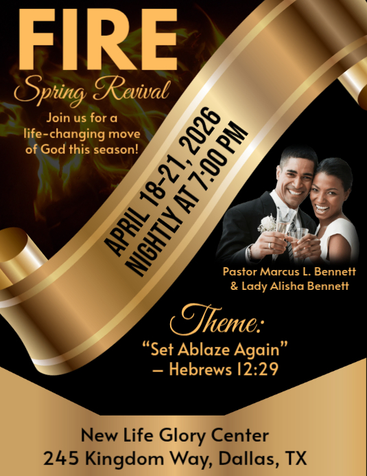 Copy of Black Professional Spring Revival Event Flyer | PosterMyWall