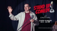 Black Professional Stand Up Comedy Digital Display Digital Display (16:9) template
