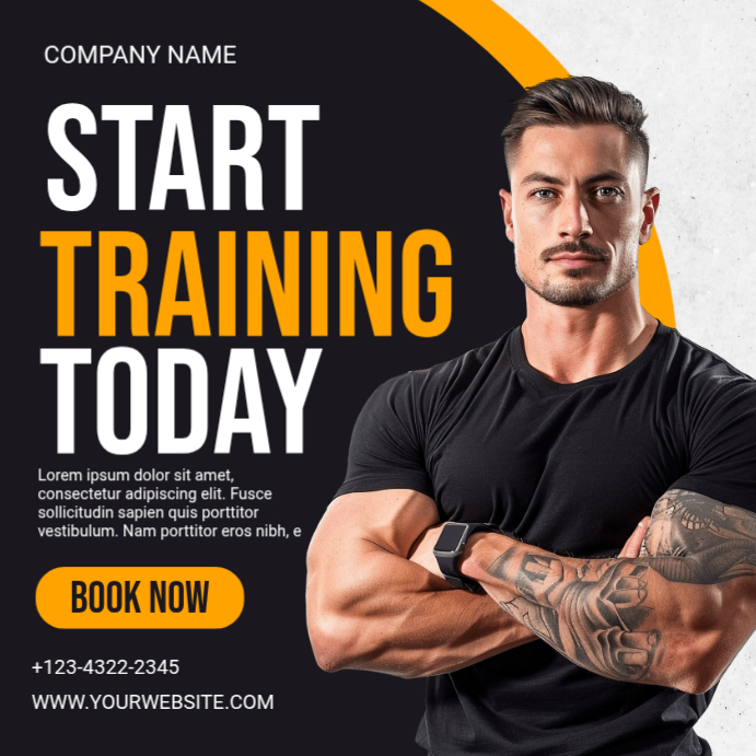 Modèle Black Professional Start Training Today Instagram Post ...