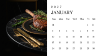 Nero Steakhouse Calendar 演示(16:9) Template - Page 2