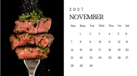 Nero Steakhouse Calendar 演示(16:9) Template - Page 12