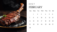 Nero Steakhouse Calendar 演示(16:9) Template - Page 3