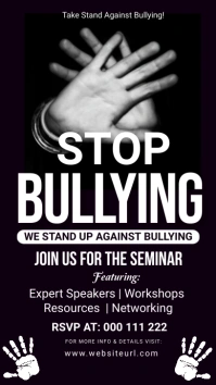 Black Professional Stop Bullying, Anti Bullying, event Instagram Story template