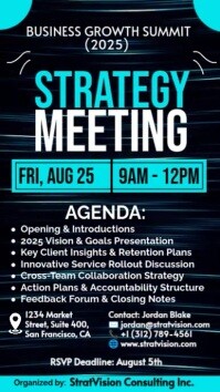 Black Professional Strategy Meeting  Instagram Story template