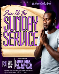 Preto Church Service Instagram Portrait Template