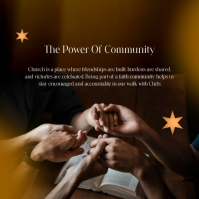 黑色 Sunday Church Service Instagram Post Template - Page 4