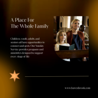 黑色 Sunday Church Service Instagram Post Template - Page 5