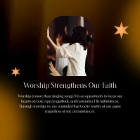 黑色 Sunday Church Service Instagram Post Template - Page 2