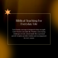 黑色 Sunday Church Service Instagram Post Template - Page 3