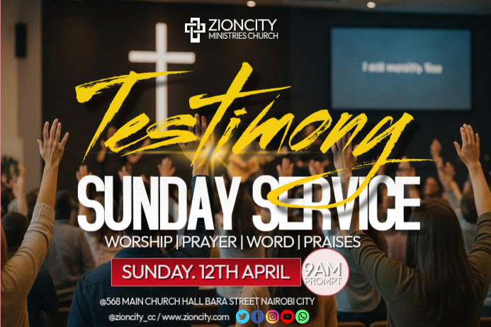 Sunday Church Service Posters Template | PosterMyWall