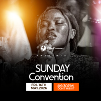 Black Professional Sunday Convention Instagram Post Iphosti le-Instagram template