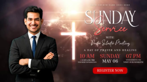 Czarny Sunday Service Digital Display Template