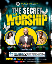 Black Professional Sunday Service Flye Instagram Portrait template