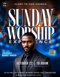 Black Sunday Worship Experience Poster/Wallboard Template