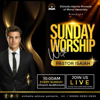 Black Sunday Worship Service Instagram Post Template