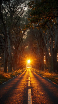 Black Sunset Road Digitalt display Template