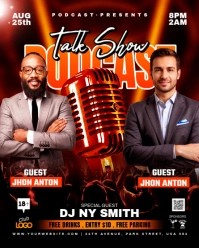 Black Professional Talk Show Podcast Instagram Portrait template