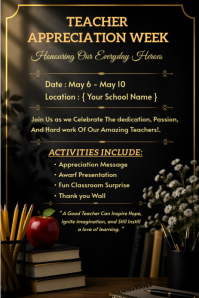 Black Teacher Appreciation Week Pinterest Graphic Template