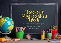 Black Professional Teacher Appreciation Week  A4 template