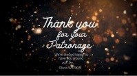 Black Professional Thank You Video Digital Display (16:9) template