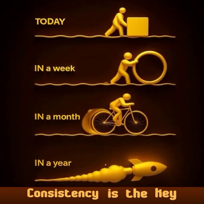 Black Professional The Power Of Consistency  Instagram Post template