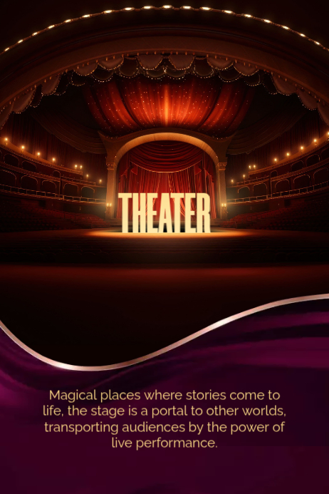 Black Professional Theater Poster Template | PosterMyWall