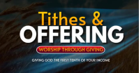 Black Tithes and Offering Immagine condivisa di Facebook Template