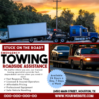 Noir Towing and Roadside Assistance Publicação no Instagram Template