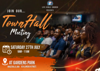 Black Professional Townhall Meeting Postcard template