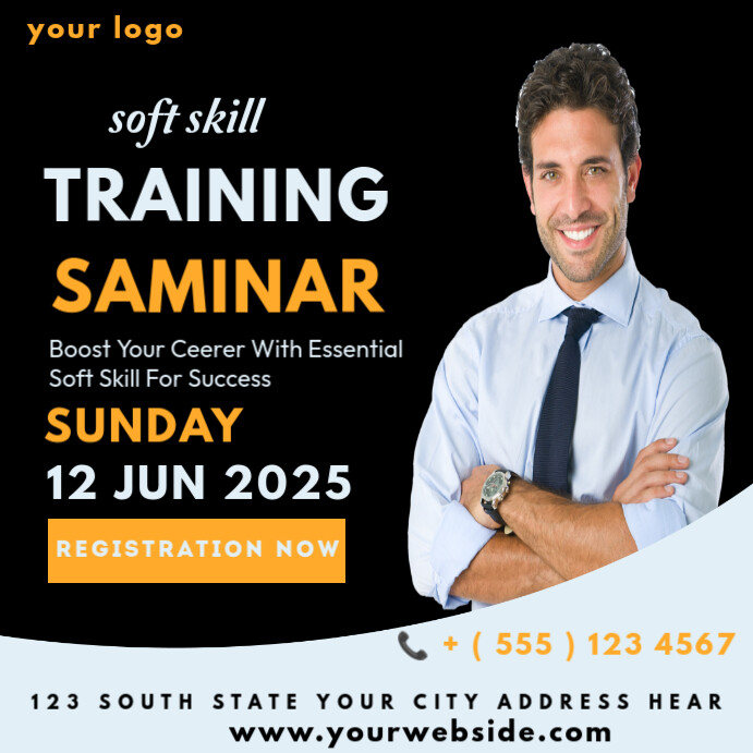 Copy of Black Professional Training Saminar Instagram Post | PosterMyWall