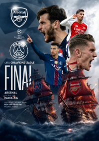 Black Professional UEFA Champions League Final A4 template