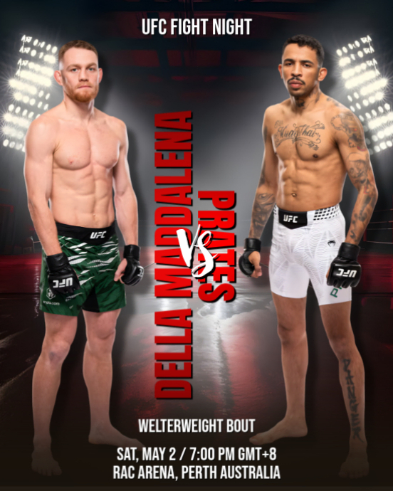 Modèle Black Professional UFC Fight Night Instagram Portrait | PosterMyWall