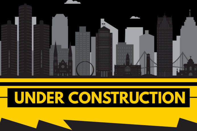 Black Professional Under Construction Banner 4' × 6' Template ...