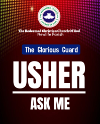 Black Professional Usher On Duty  Instagram Portrait template