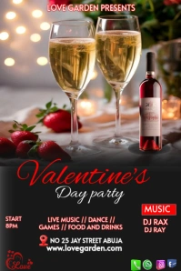 Black Professional Valentine's Day Design  Pinterest Graphic template