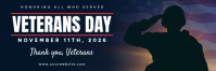 Black Veterans Day Intestazione di Twitter Template