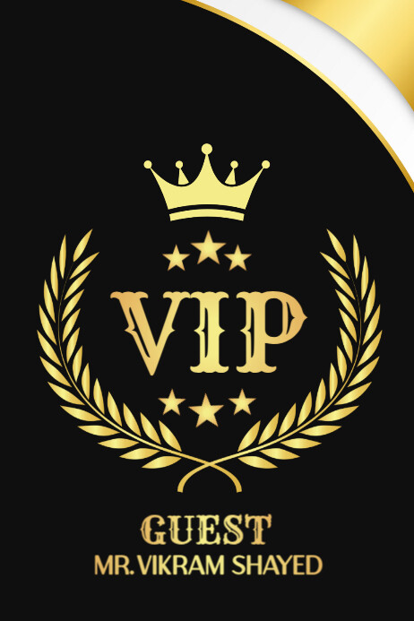 Copy of Black Professional Vip Guest Poster | PosterMyWall