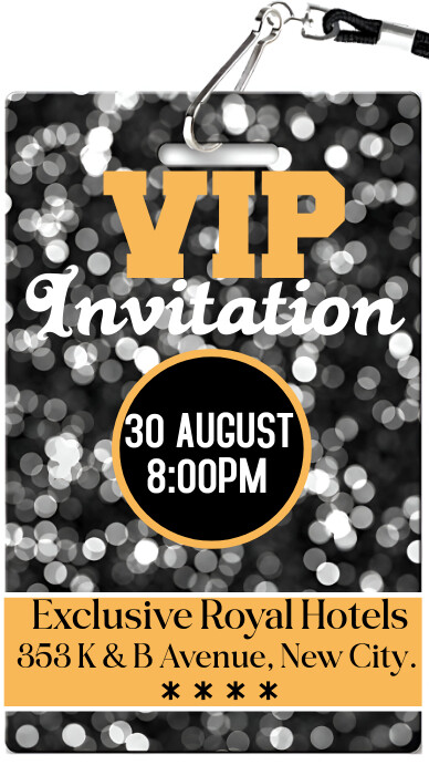 Black Professional Vip Invitation Card Instag História do Instagram template
