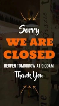 Black Professional We Are Close Video  Digital Display (9:16) template