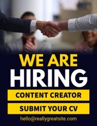 Black Professional We Are Hiring Flyer (us Letter) Pamflet (Letter AS) template
