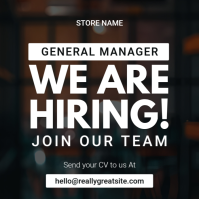 Black Professional We Are Hiring Instagram Post template