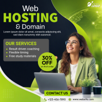 Negro Web Hosting Services Pos Instagram Template
