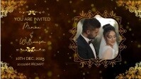 Black Professional Wedding Invitation Video Templates 2025 Digital Display (16:9)