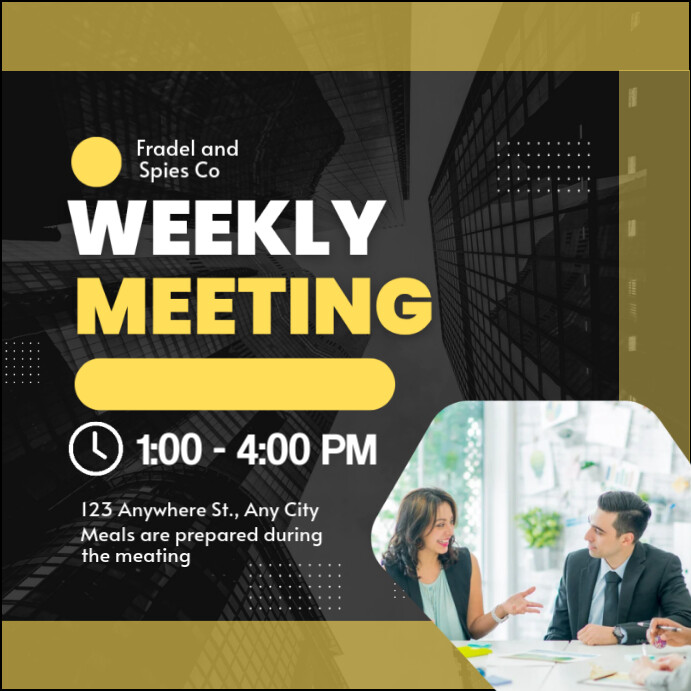 Copy of Black Professional Weekly Meeting Instagram Post | PosterMyWall