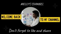 Black Professional Welcome Back To My Channel  Digital Display (16:9) template
