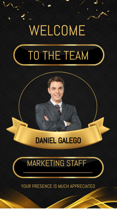 Black Professional Welcome  Digital Display ( template
