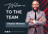 Black Professional Welcome To The Team A6 template