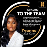 Black Professional Welcome To The Team  Square (1:1) template