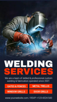 Black Professional Welding Instagram Story template